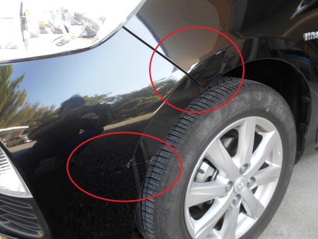 板金修理事例 長崎県諫早市の板金塗装キズへこみ事故車の修理 実績00台 上田自動車工業